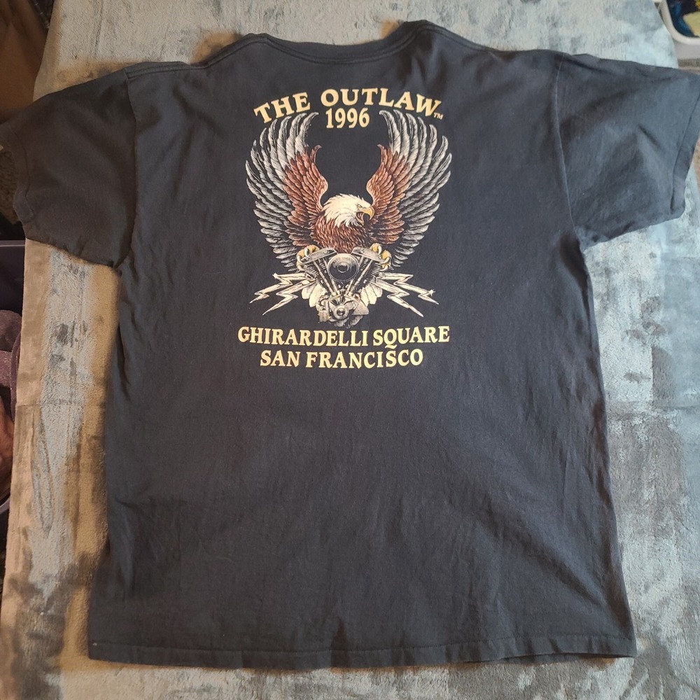 Vintage 90s Single Stitched T-shirt Running Wild Made in USA Size XL San Fran 96 - Picture 13 of 16